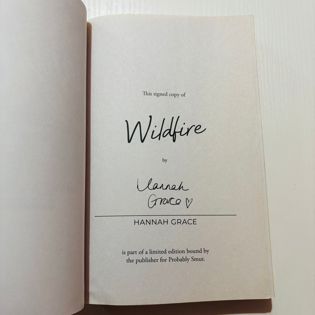 Wildfire (Probably Smut Special Edition, Signed) by Hannah Grace